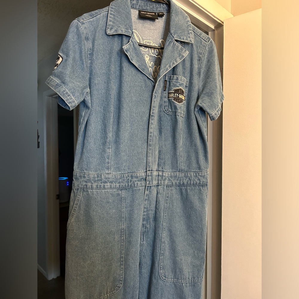 Harley Davidson Womens Denim Jumpsuit
